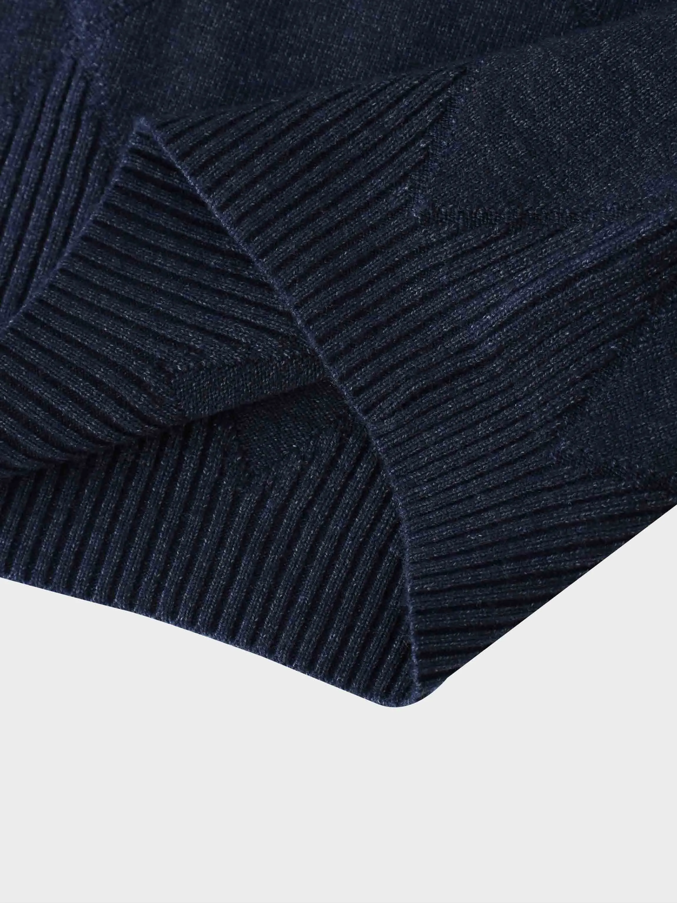 Oversized Diamond Detail Sweater-Heathered Navy