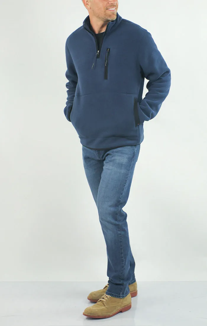 Quarter Zip Sherpa Lined Polar Fleece Pullover