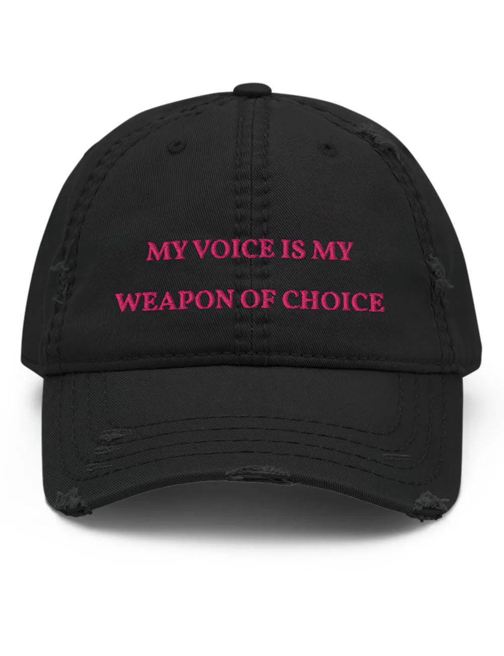 "Weapon of Choice" Distressed Cap