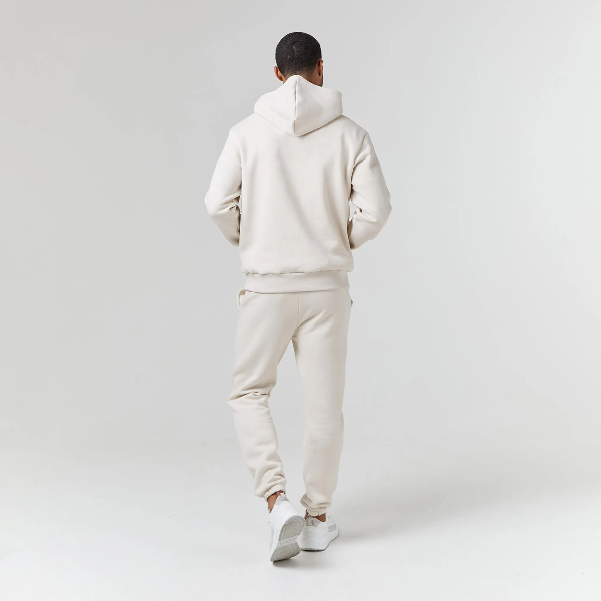 Relaxed Fit Cuffed Jogger | Stone