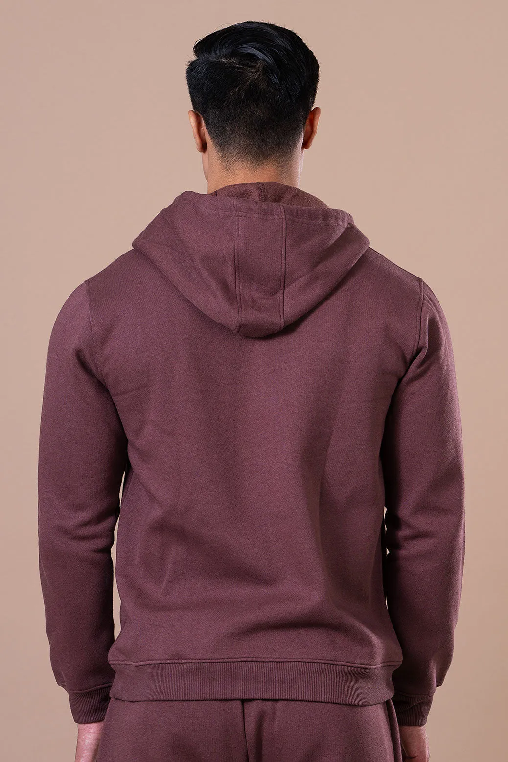 RUDESTYLE ATHLEISURE RELAXED FIT HOODIE-COCA MOCHA