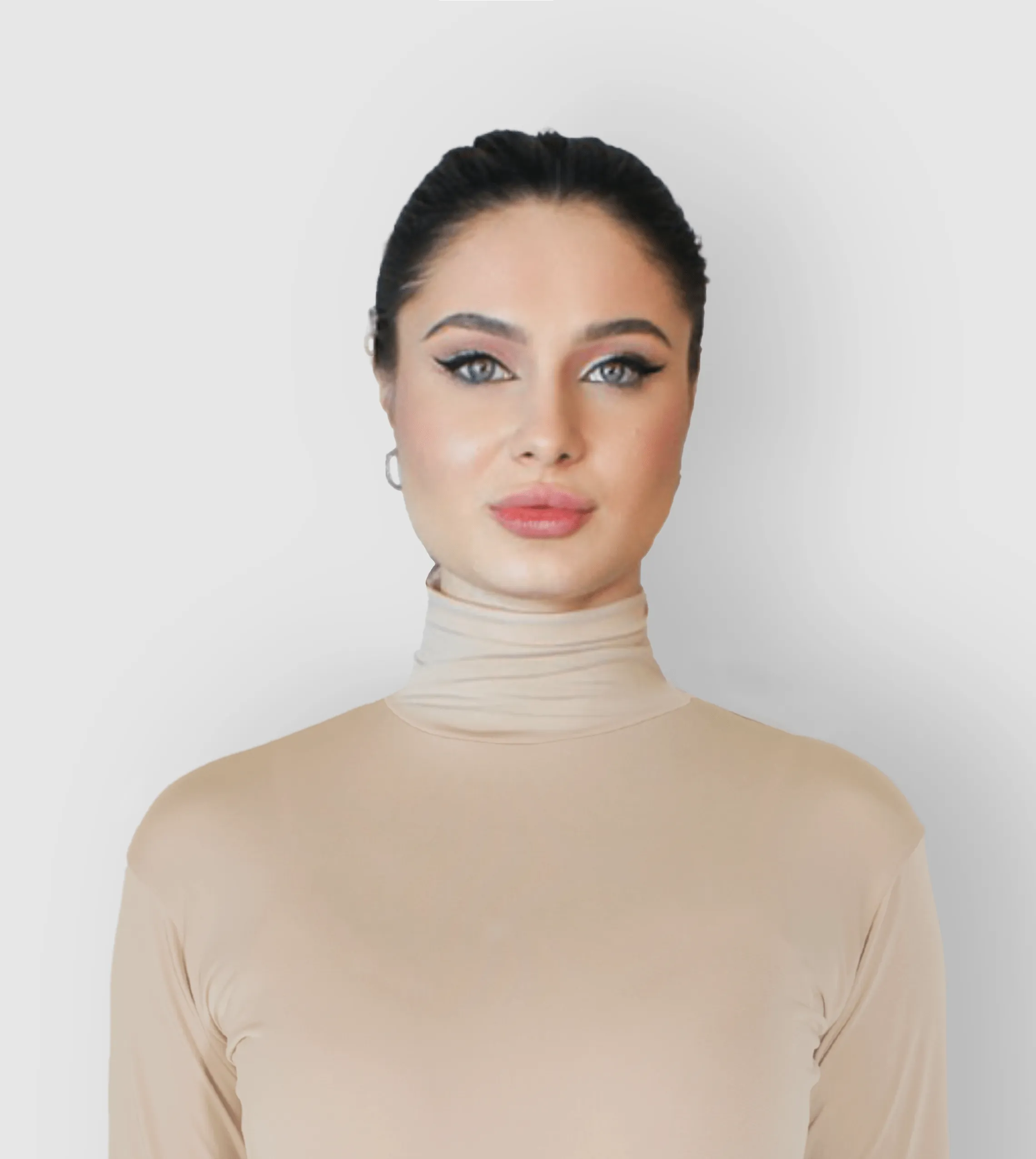 RUUQ Bodysuit Long Sleeve with Mock Neck - Buttermilk