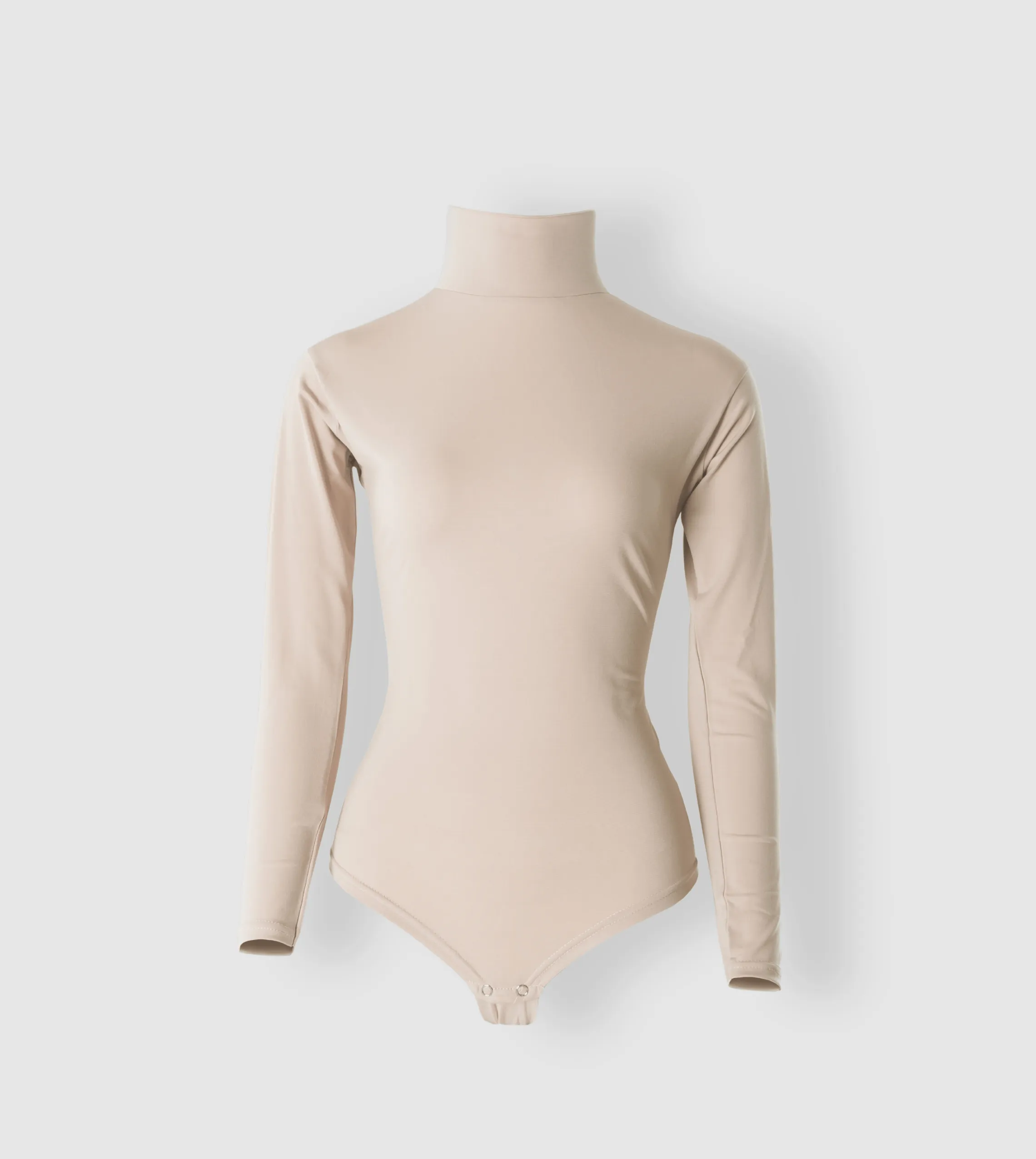 RUUQ Bodysuit Long Sleeve with Mock Neck - Buttermilk