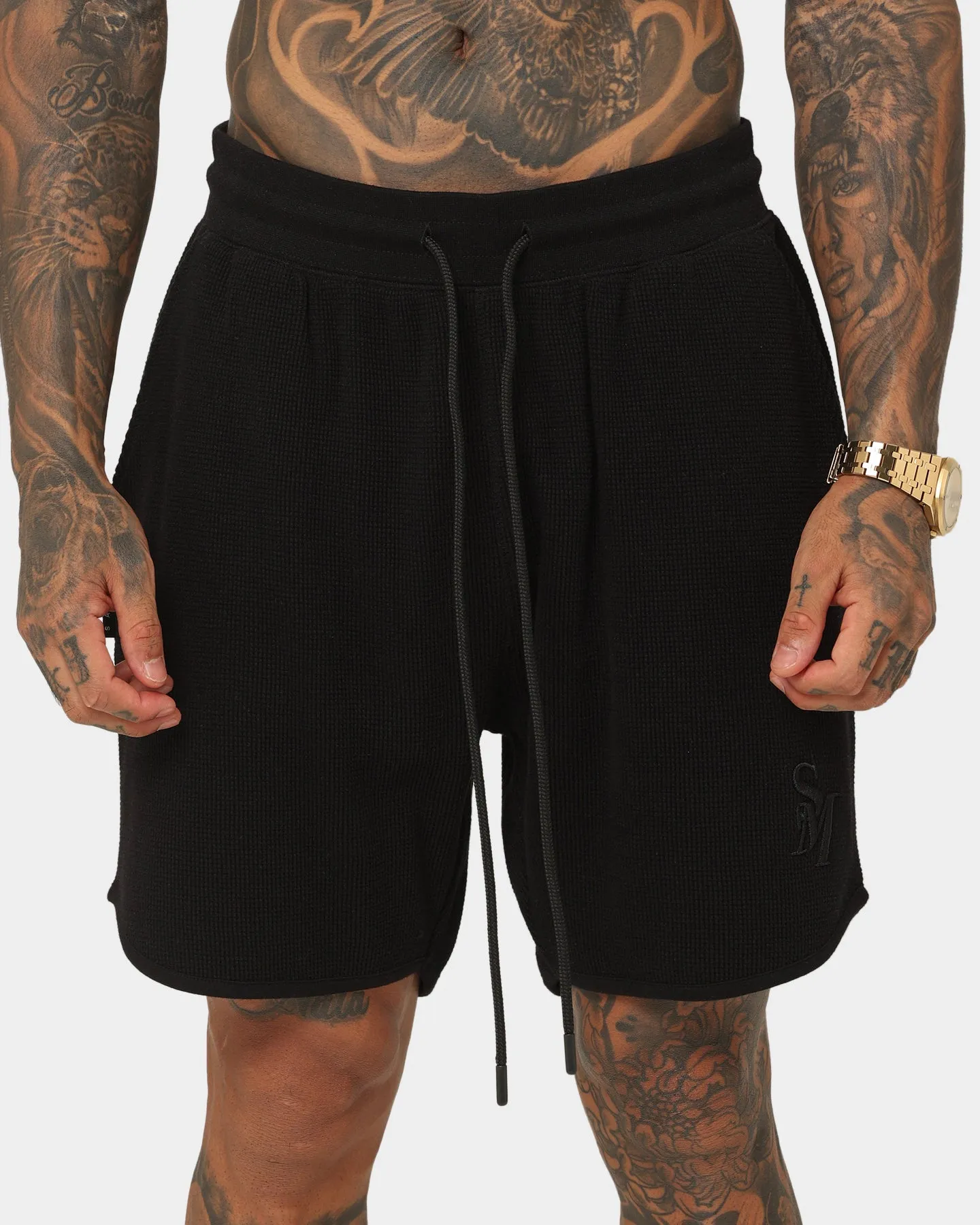 Saint Morta Waffle Shorts Black