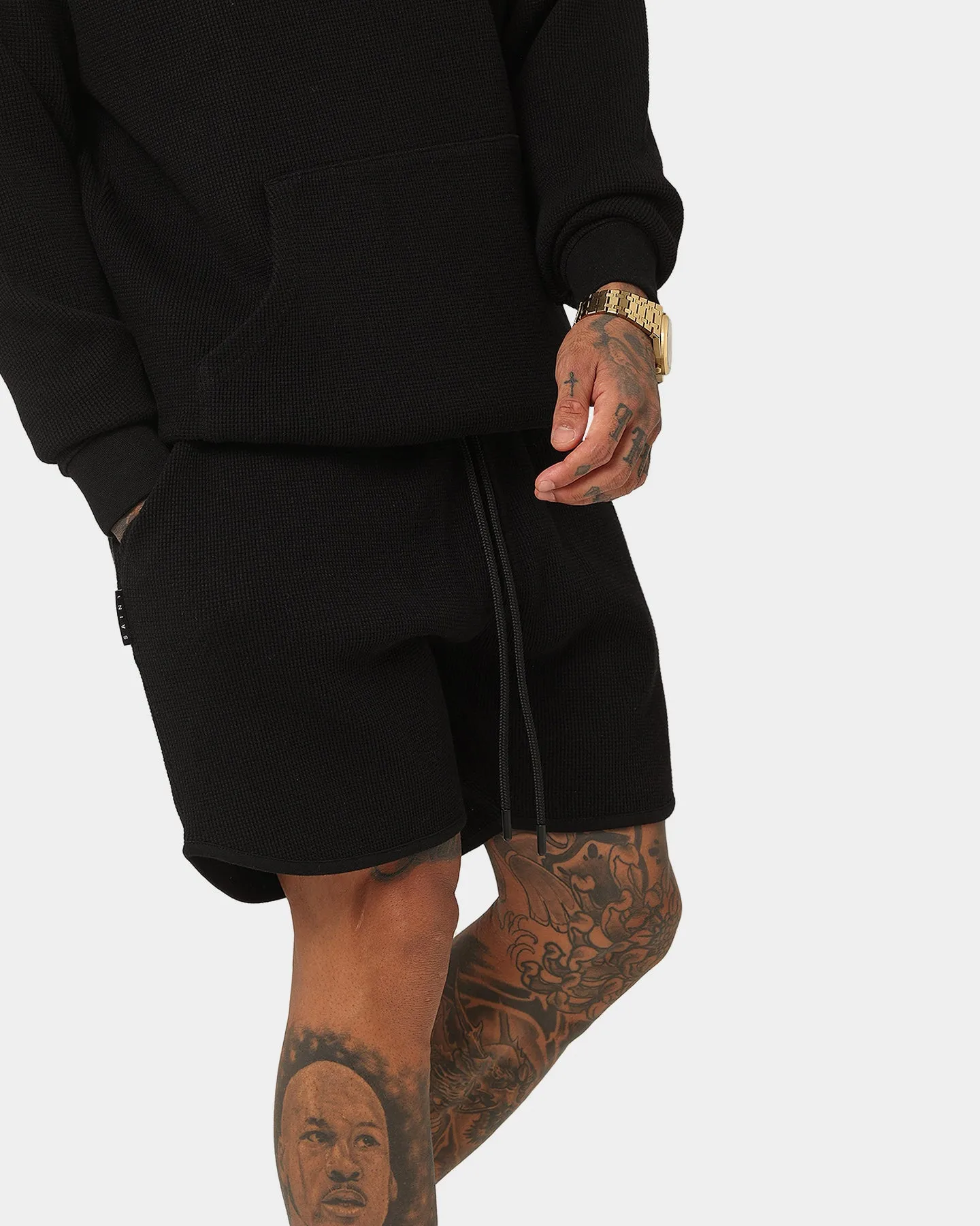 Saint Morta Waffle Shorts Black