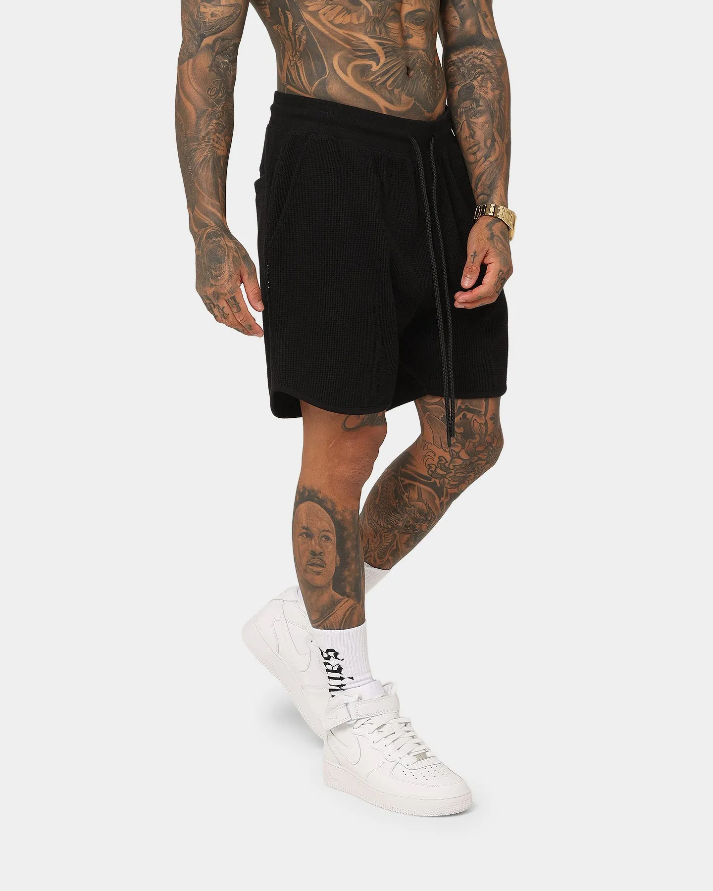 Saint Morta Waffle Shorts Black