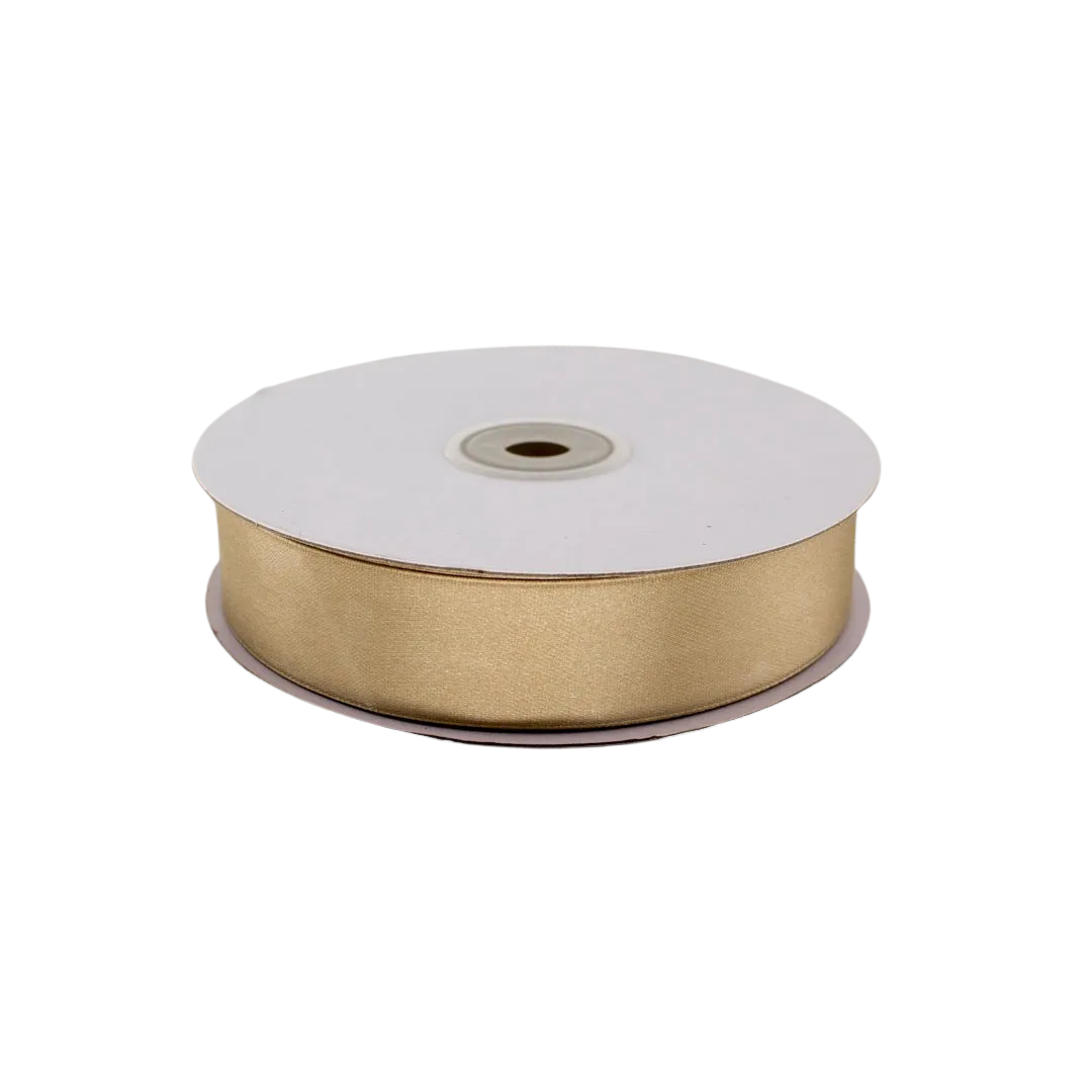 SATIN RIBBON GOLD 25MMX50M