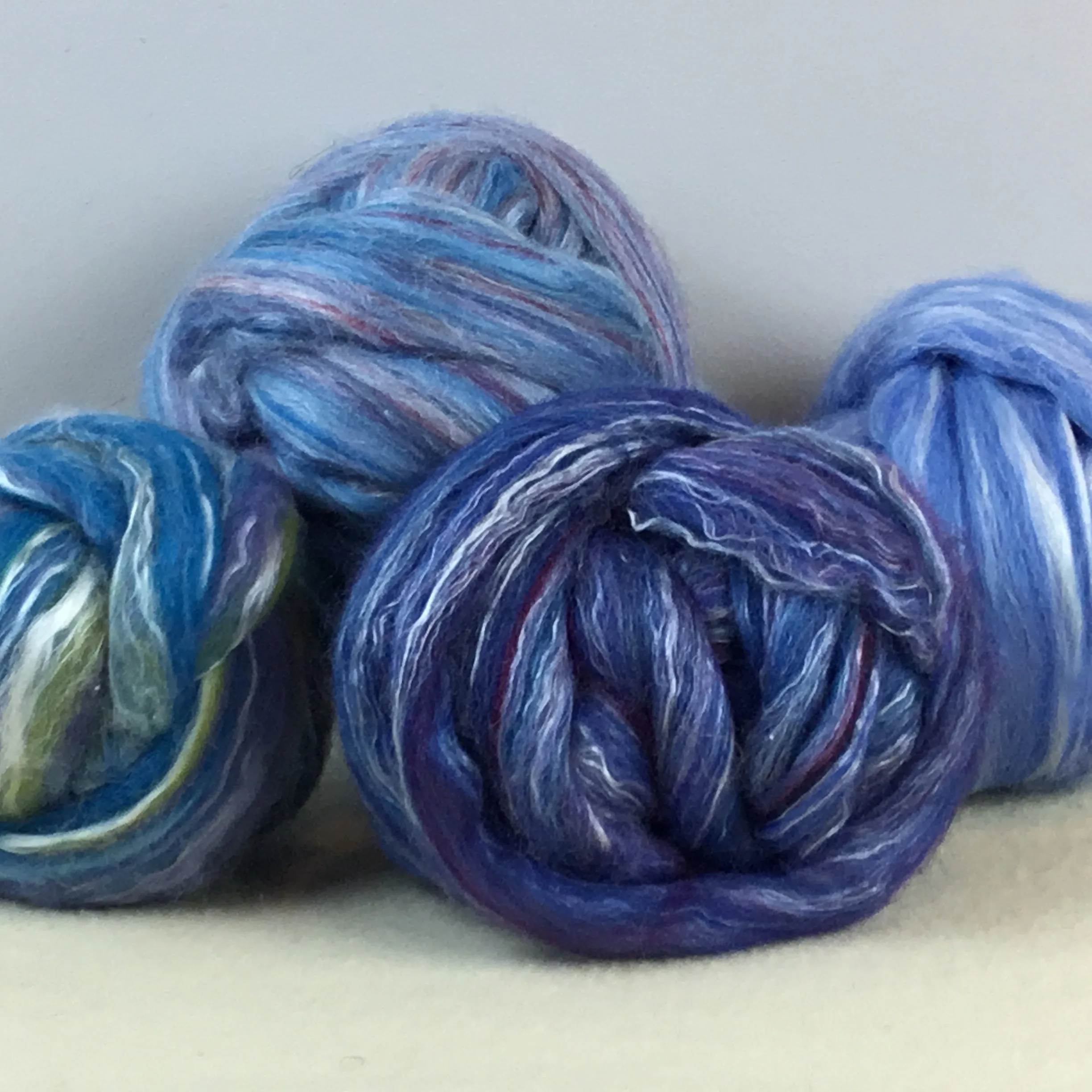 Silk Merino Roving - Multi-Colors