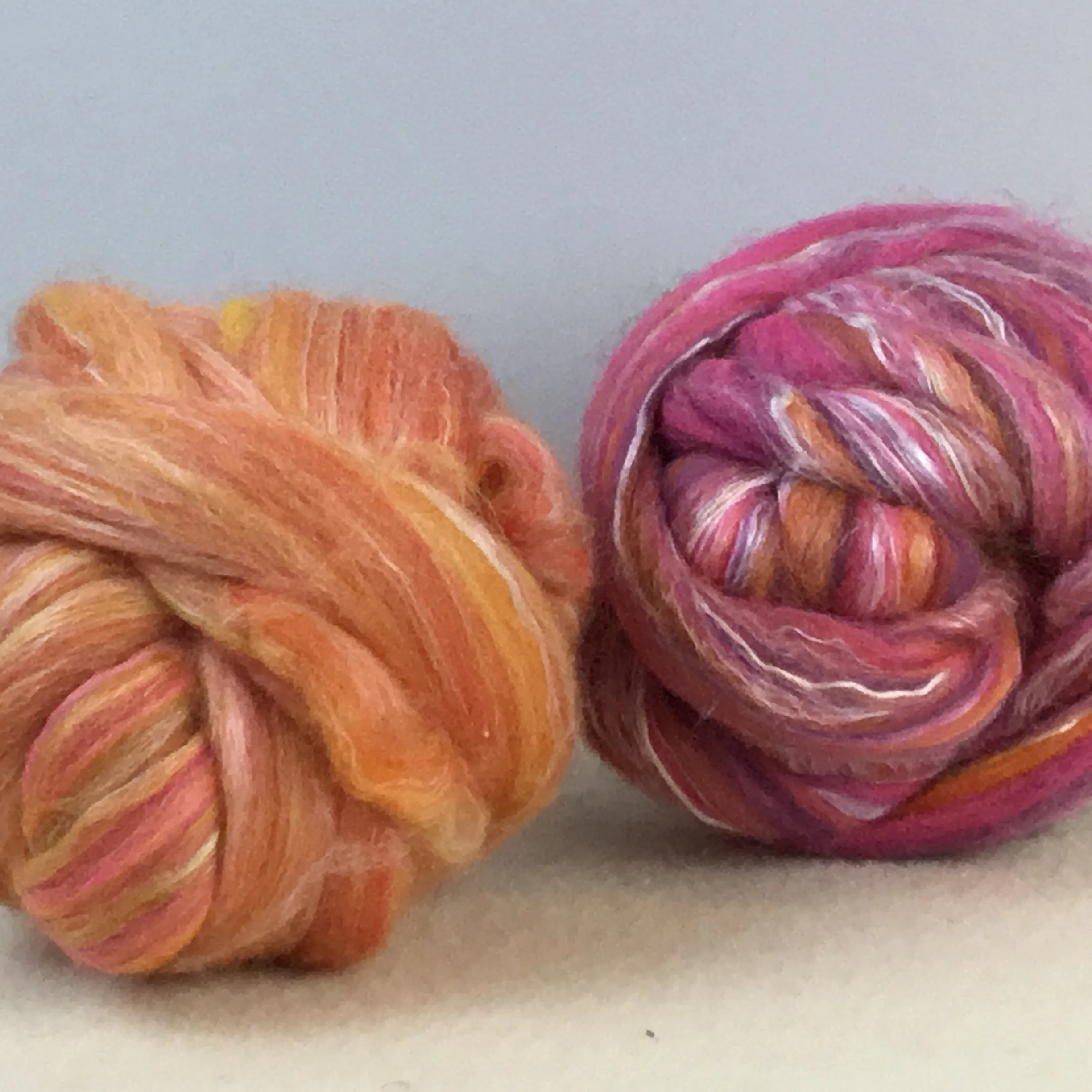 Silk Merino Roving - Multi-Colors