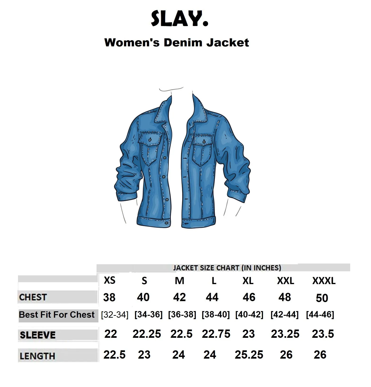 SLAY. Women's Solid Navy Blue Vintage Denim Jacket