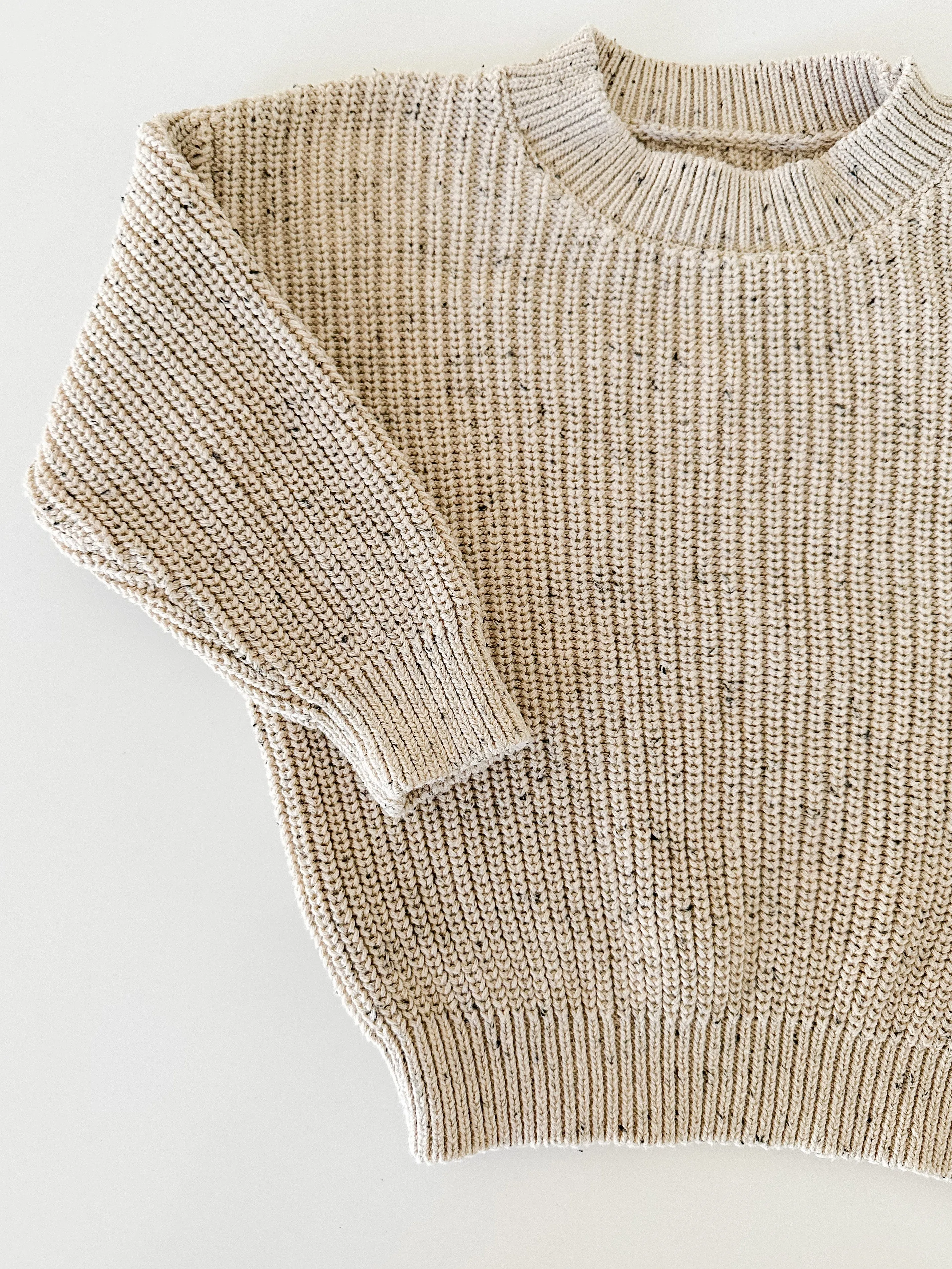 Speckled Chunky Sweater - Sand