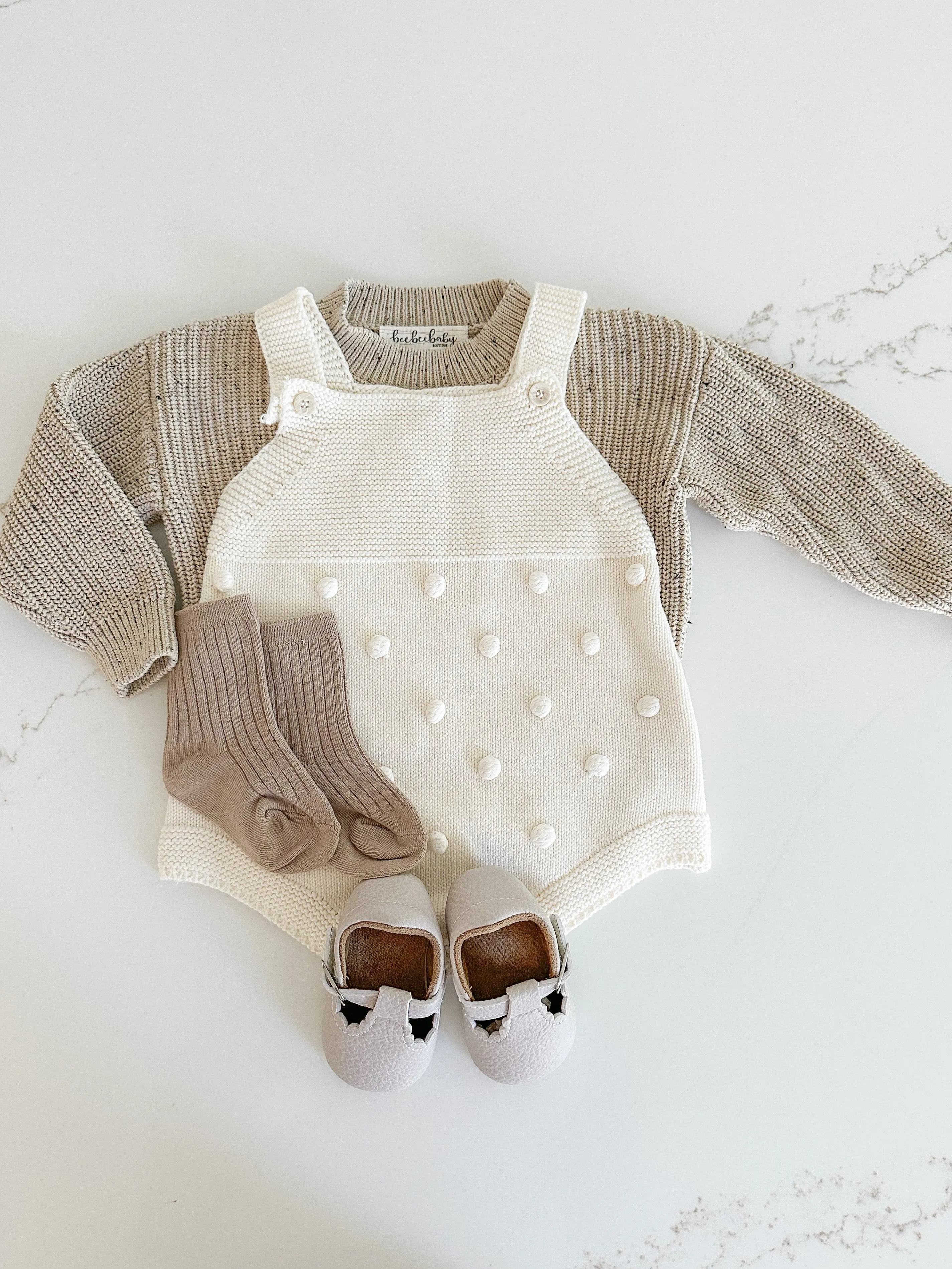 Speckled Chunky Sweater - Sand