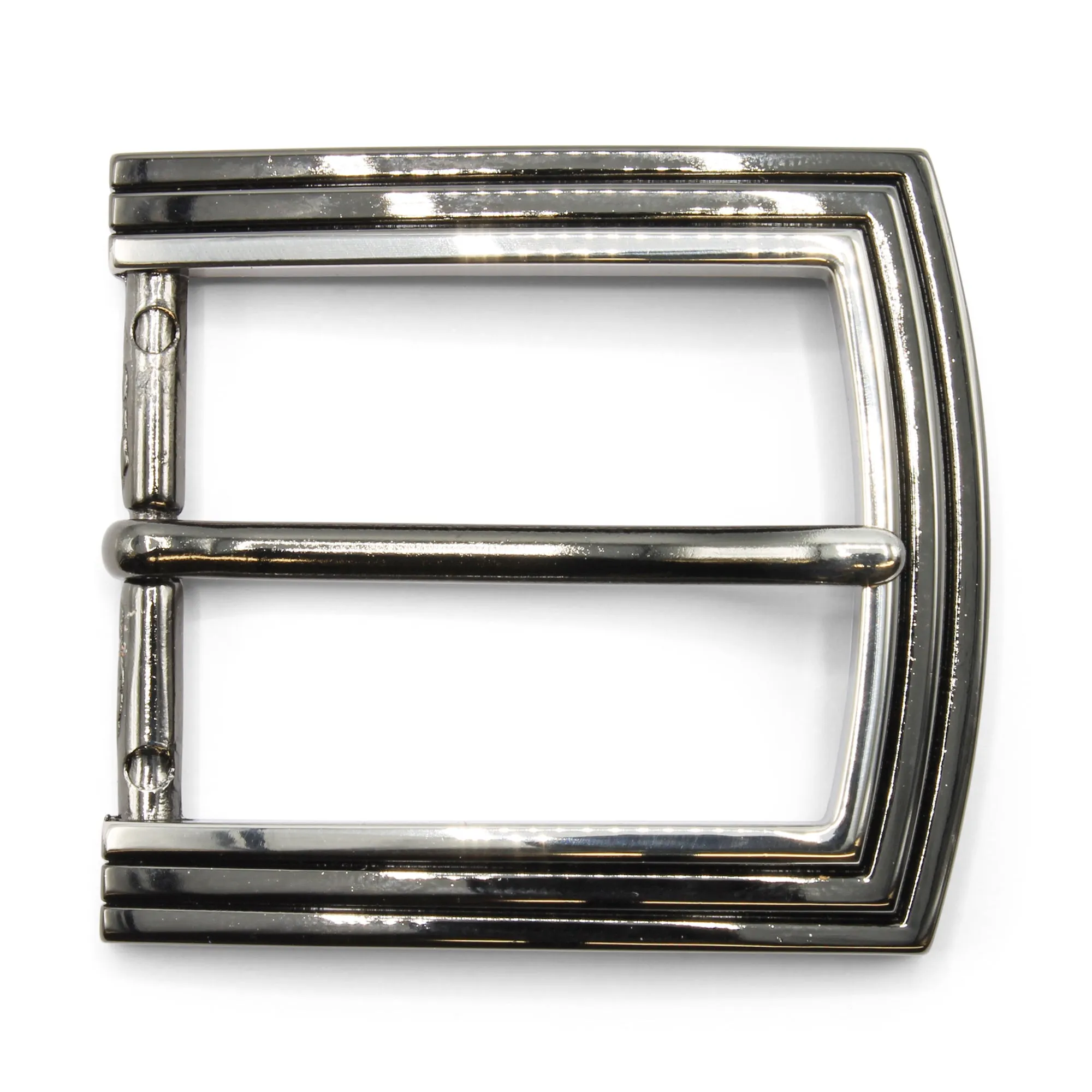 Stepped triple Ridge Buckle 35mm