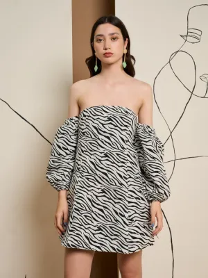 Stevie Zebra Bandeau Dress