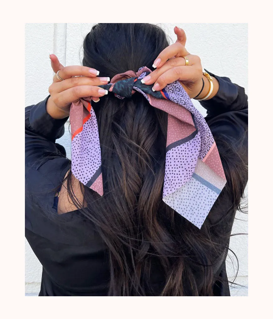 The Retro Scarf Scrunchie: Multi Print