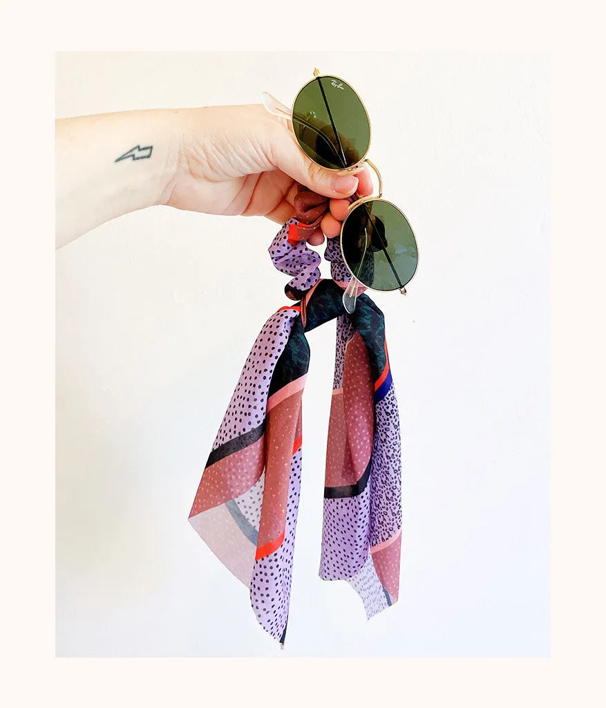 The Retro Scarf Scrunchie: Multi Print