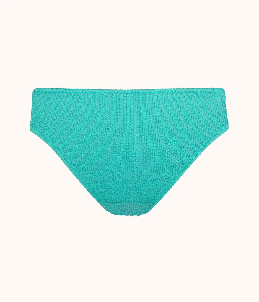 The Ruched High Waist Bikini: Aquamarine