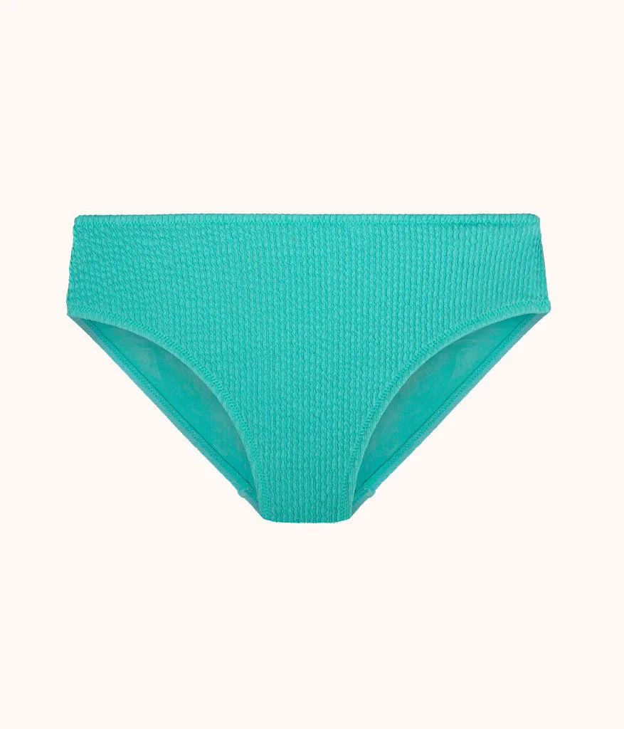 The Ruched High Waist Bikini: Aquamarine