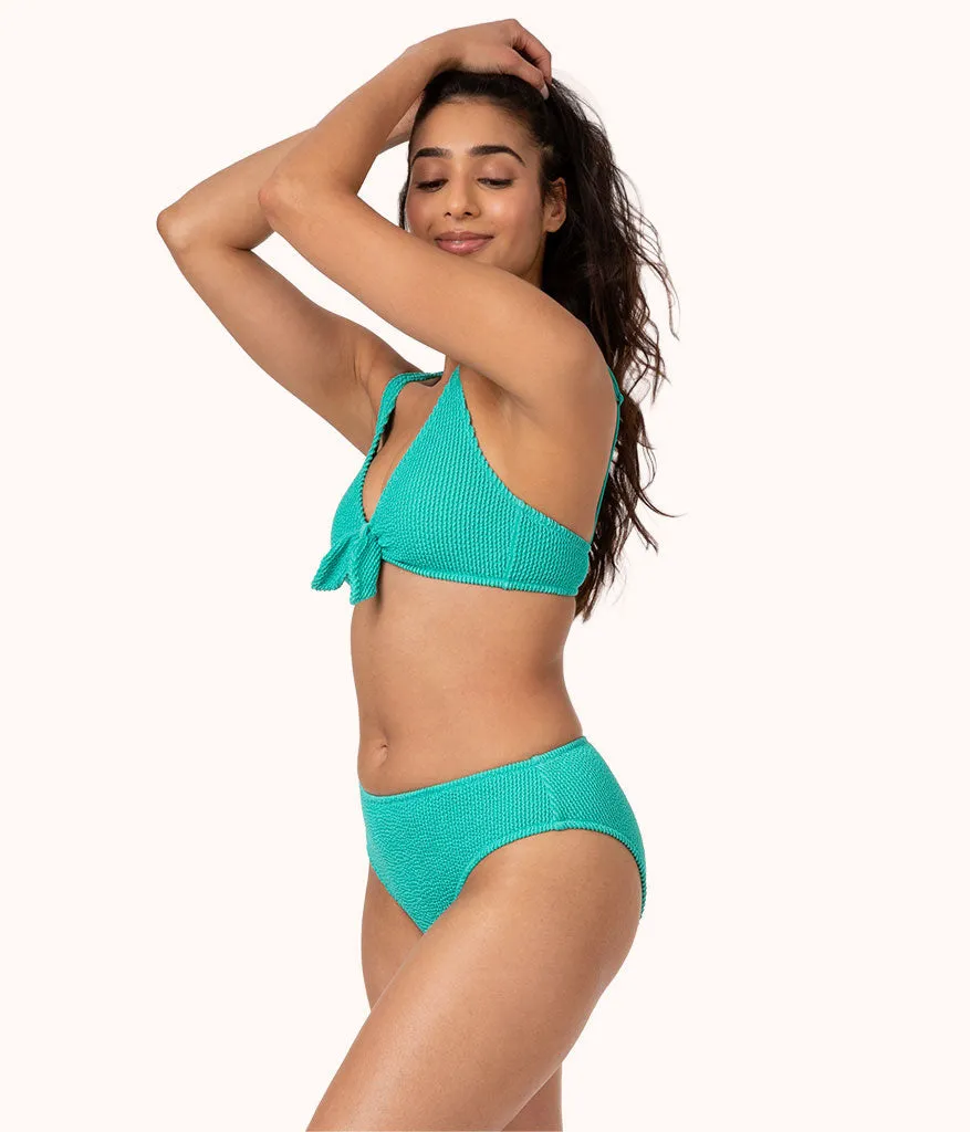 The Ruched High Waist Bikini: Aquamarine