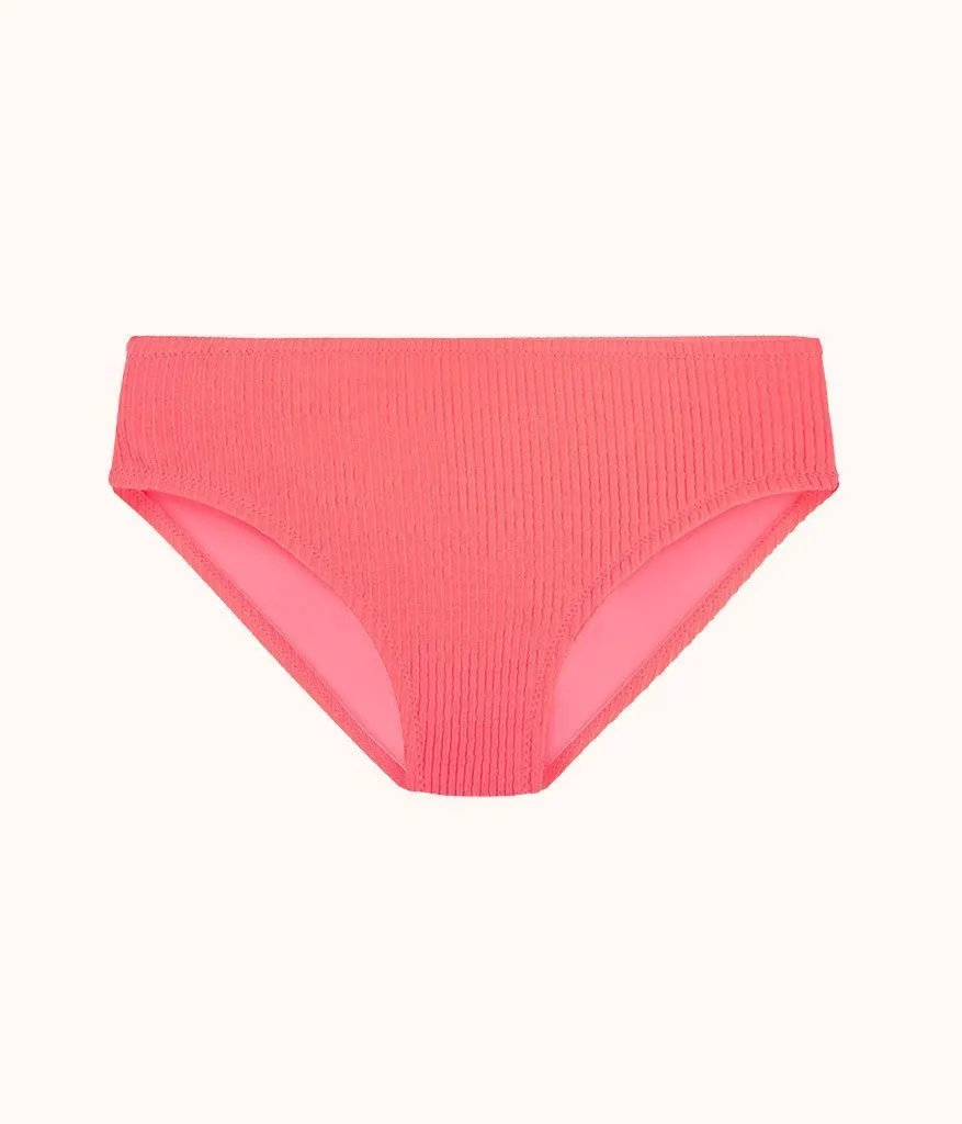 The Ruched High Waist Bikini: Electric Pink