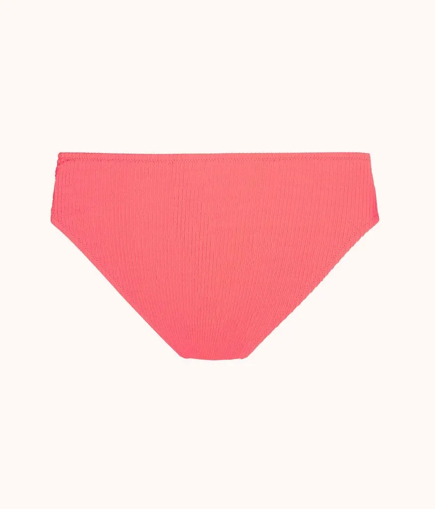 The Ruched High Waist Bikini: Electric Pink