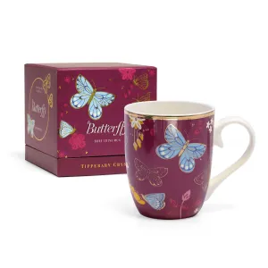 Tipperary Crystal Single Butterfy Mug Common Blue