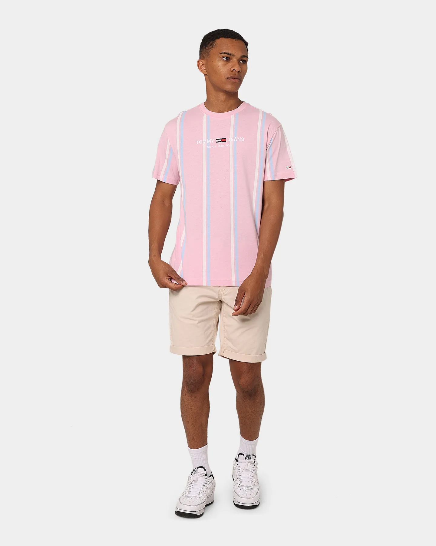 Tommy Jeans Stripe 3 T-Shirt Romantic Pink