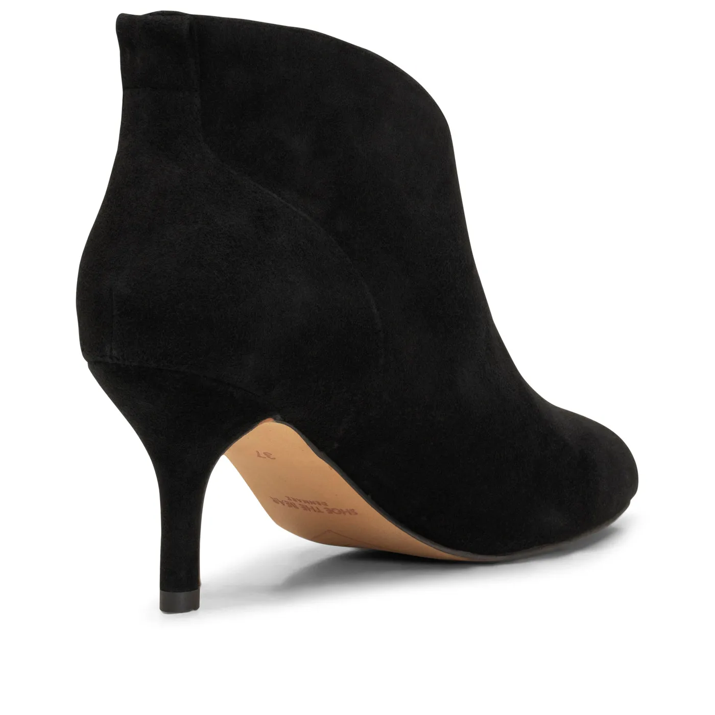 Valentine heel suede - BLACK