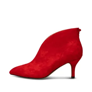 Valentine heel suede - Fire Red