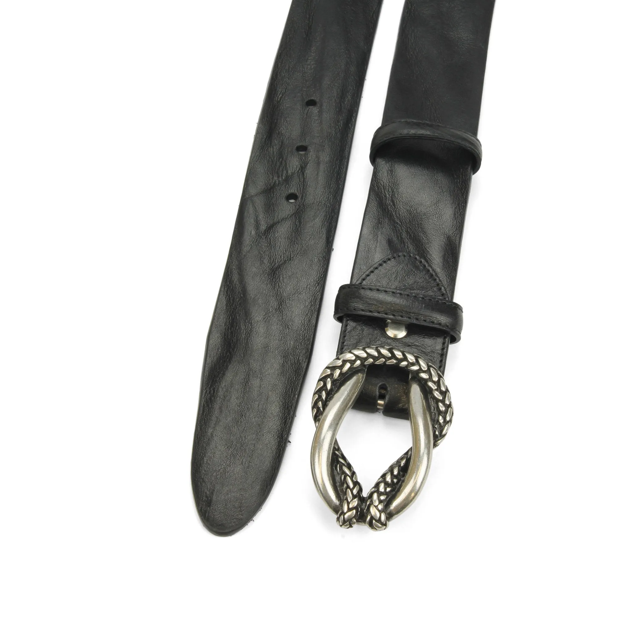 Vintage Feel Black Reef Knot Belt