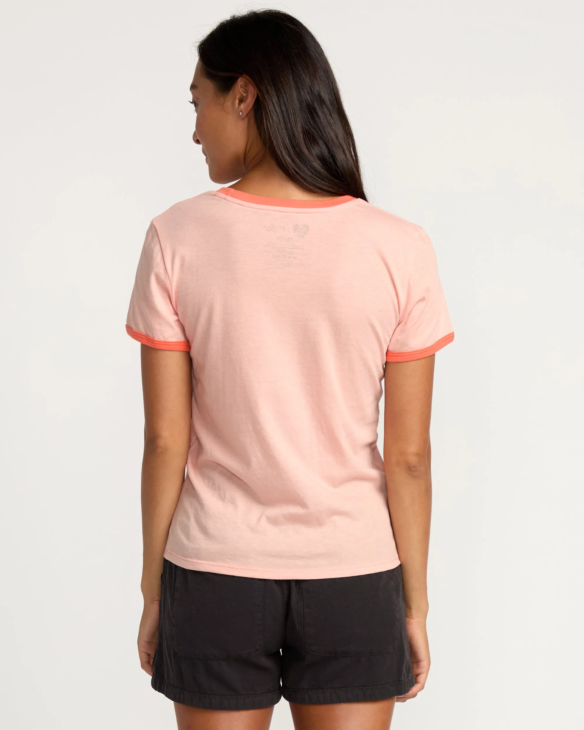 Womens Mala Ringer Short Sleeve Tee - Royal Hawaiian