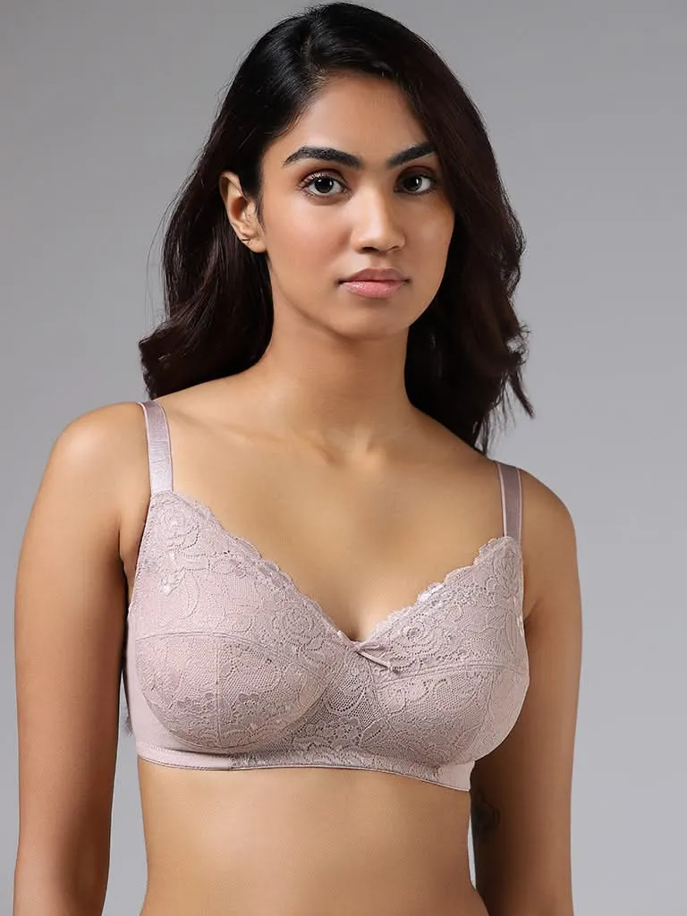 Wunderlove Light Grey Lace Bralette